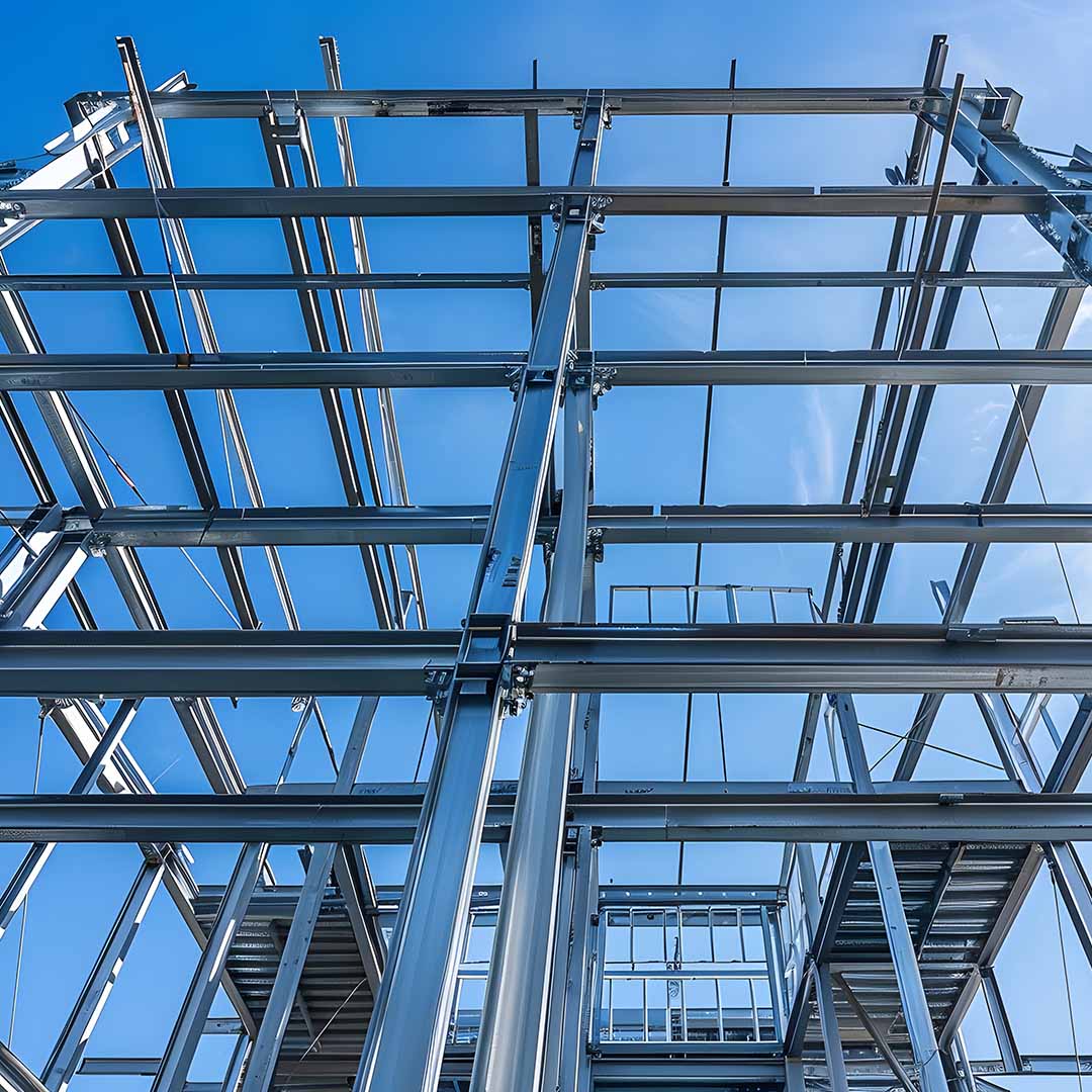Large-scale heavy steel construction project and turnkey warehouse solutions in the United Arab Emirates.